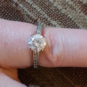 Elegant Swarovski Silver and Crystal Ring Size 5.5